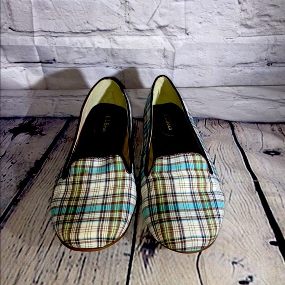 L.L. Bean Shoes - L.L Bean plaid slip on flats